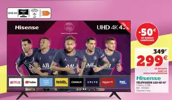 Super U Tèlèviseur Led 4K43" offre