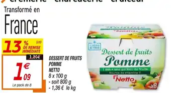 Netto Dessert de fruits pomme netto offre