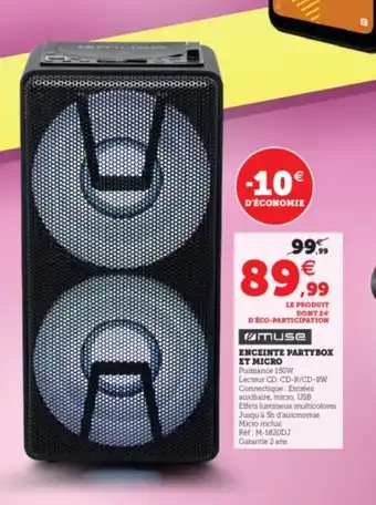 Super U Enceinte Partybox Et Micro offre