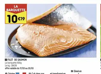 Leader Price Filet De Saumon offre