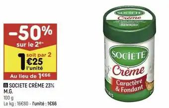 Leader Price Societe Crème 23% offre
