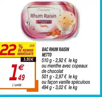 Bac rhum raisin netto
