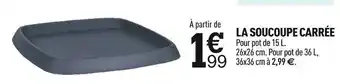 Centrakor La soucoupe carrée offre