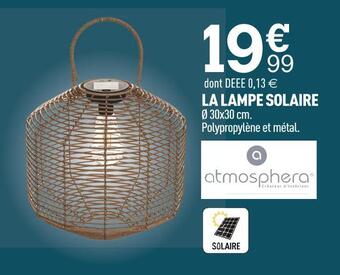 Centrakor Atmosphera la lampe solaire offre