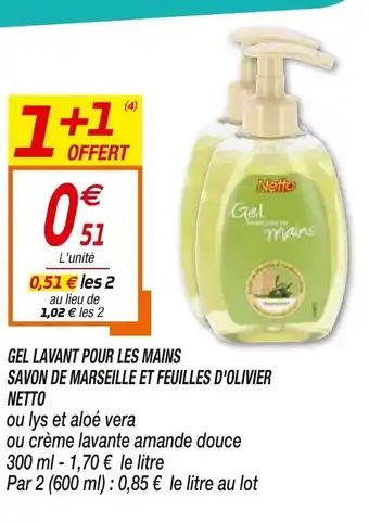 Netto Gel Lavant Pour Les Mains offre