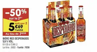 Leader Price Bière red desperados offre
