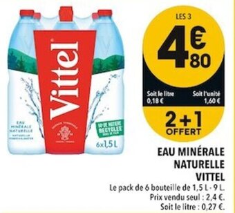 Supeco Eau minérale naturelle vittel offre
