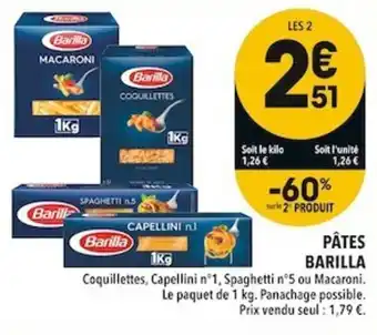 Supeco Pâtes barilla offre