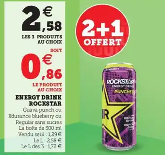Super U Energy drink rockstar offre
