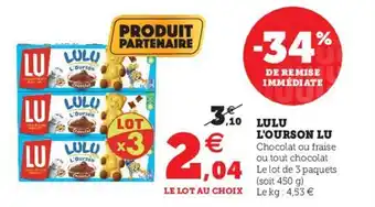 Super U Lulu l'ourson lu offre