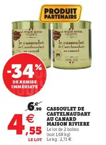 Super U Cassoulet de castelnaudary au canard maison riviere offre