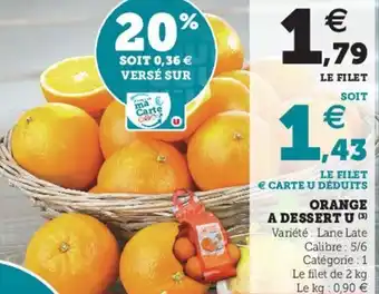 Super U Orange a dessert u offre