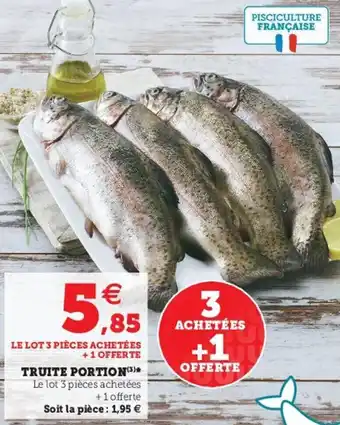 Super U Truite portion offre