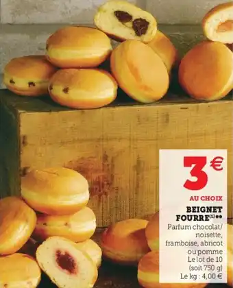 Super U Beignet fourre offre
