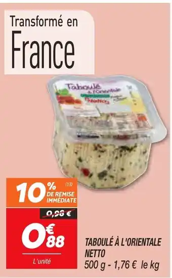 Netto Taboulé à l'Orientale offre