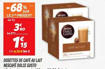 Netto Dosettes de café au lait Nescafé Dolce Gusto offre
