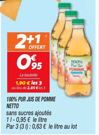 Netto 100% Pur jus de pomme Netto offre