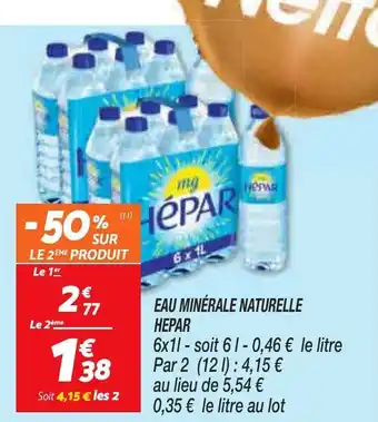Netto Eau minérale naturelle Hepar offre