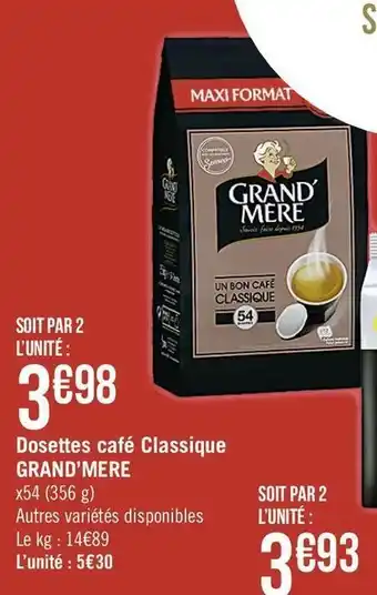 Dosettes café Classique