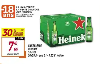 Netto Bière Blonde Heineken offre