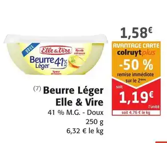 Colruyt Beurre Léger Elle & Vire offre