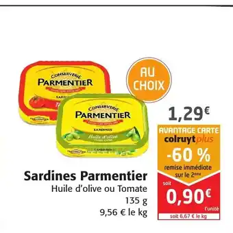 Colruyt Sardines Parmentier offre