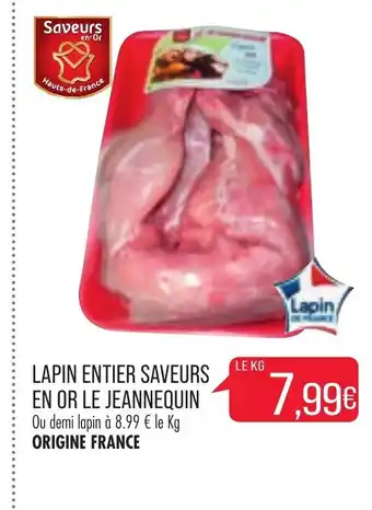 Match Lapin Entier Saveurs offre