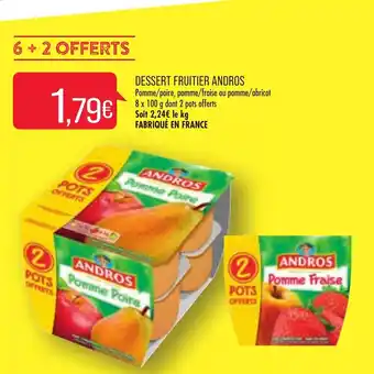 Match Dessert Fruitier Andros offre