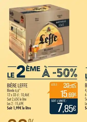 Match Bière Leffe offre