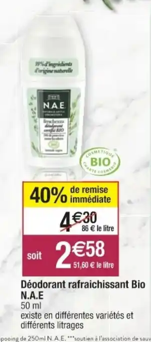 Cora x Carrefour Déodorant Rafraichissant Bio offre