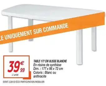 Netto Table 177 cm Ulisse Blanche offre