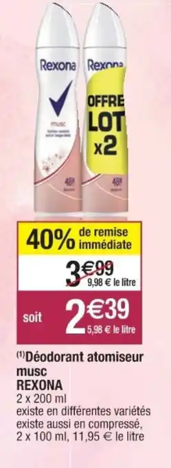 Cora x Carrefour Déodorant Atomiseur offre