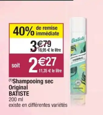 Cora x Carrefour Shampooing Sec Original offre