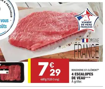 ALDI 4 Escalopes de Veau offre