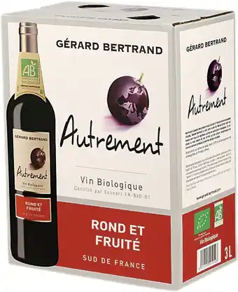 Casino Supermarchés Vin Biologique Sud de France Autrement Rouge offre