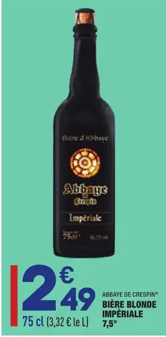 ALDI Bière blonde impériale offre