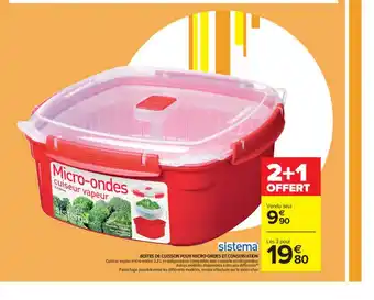 Carrefour Market Boites de cuisson pour micro-ondes et conservation offre