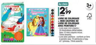 ALDI Livre de coloriage + mini crayons ou livre de coloriage avec peinture offre