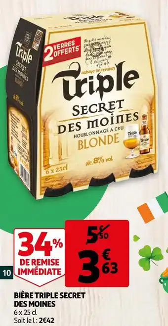 Auchan Secret des moines bière triple offre