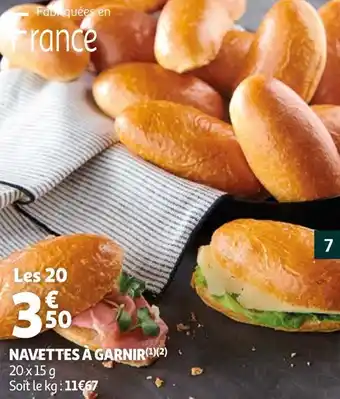 Auchan Navettes à garnir offre