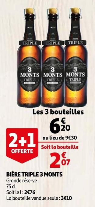 Auchan 3 monts bière triple offre