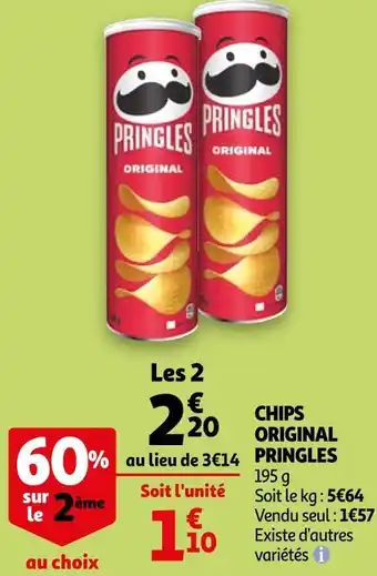 Auchan Pringles chips original offre