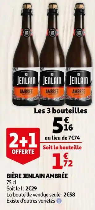 Auchan Jenlain bière jenlain ambrée offre