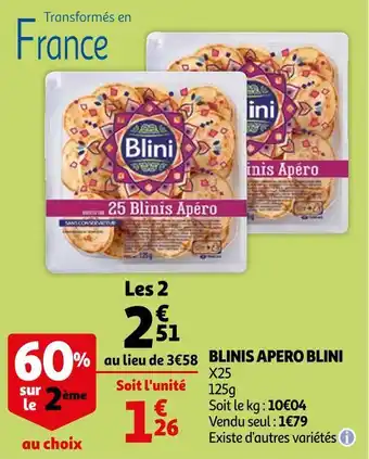 Auchan Blini blinis apero offre