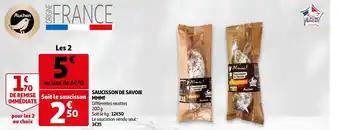 Auchan Mmm! saucisson de savoie offre