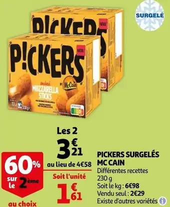 Auchan Mc cain pickers surgelés offre