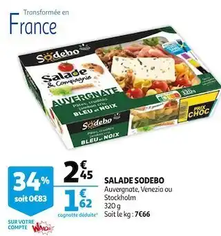 Auchan Sodebo salade offre