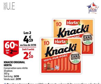 Auchan Herta knacki original offre
