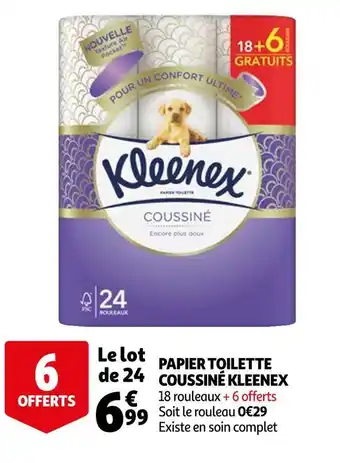 Auchan Kleenex papier toilette coussiné offre