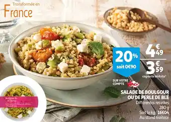 Auchan Salade de boulgour ou de perle de blé offre